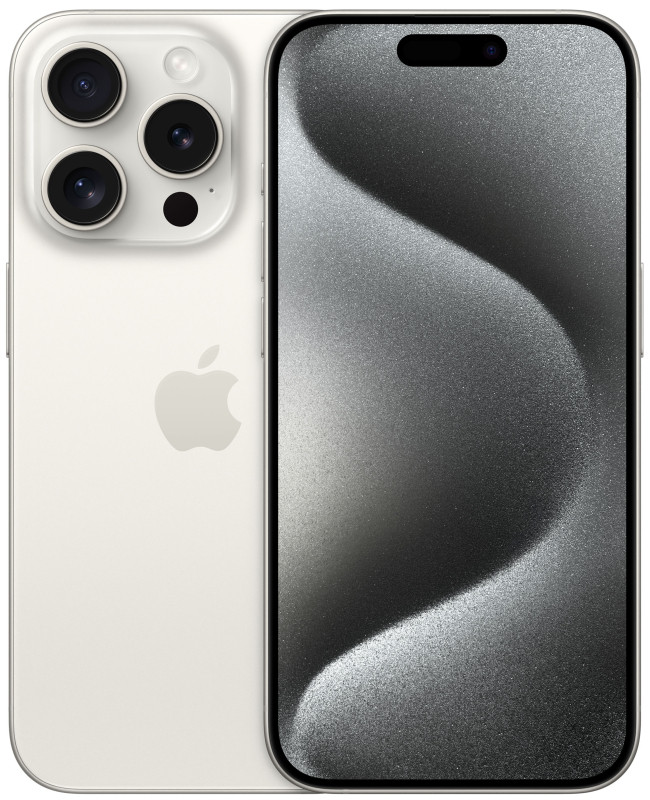 Смартфон Apple iPhone 15 Pro 128 ГБ, титановый белый